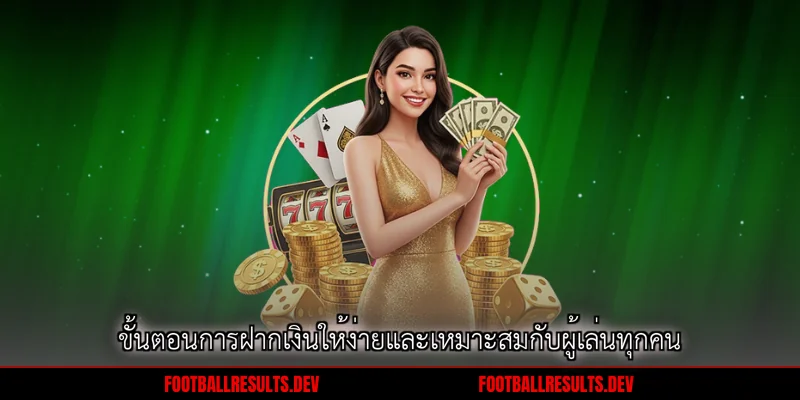 ขั้นตอนการฝากเงินให้ง่ายและเหมาะสมกับผู้เล่นทุกคน